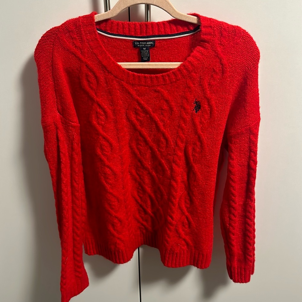 US Polo Assn Red Sweater - Classic Comfort & Style